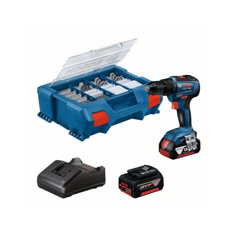 Trapano a percussione bosch gsr 18v-55 professionale a batteria