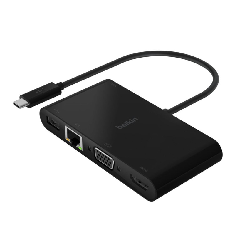 Docking station belkin accessorio per laptop usb-c - rj45/hdmi/vga/usb-a/pwd/nero