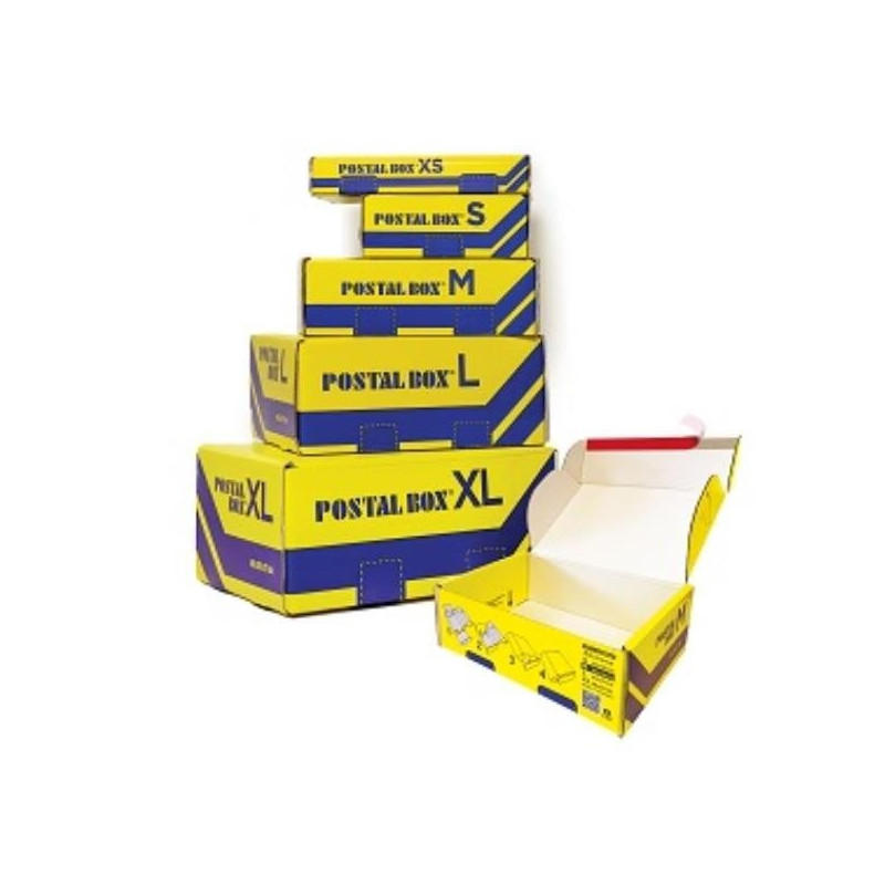 Scatola spedizioni postale blasetti cf20 xs 34x24x6cm giallo 20pz