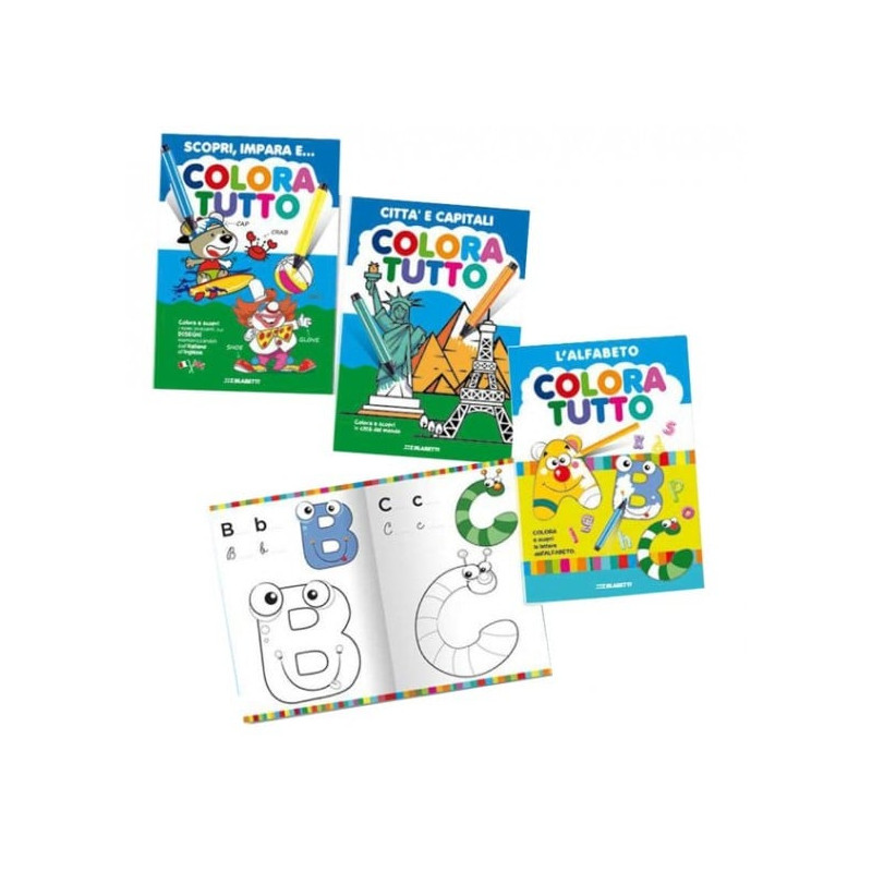 Album da colorare blasetti cf6 alfabeto colora tutto linea 4 24 pagine
