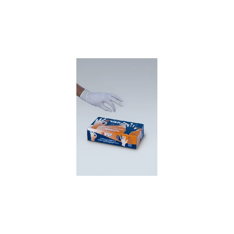 Guanti monouso viva in lattice 100 pz misura grande [4100l]