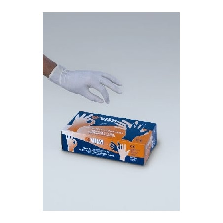 Guanti monouso viva in lattice 100 pz misura grande [4100l]