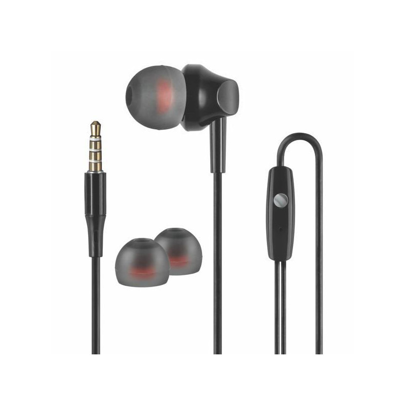 Auricolari tiemme jelly a filo con jack 3.5mm nero [3703k]