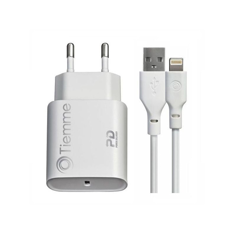Alimentatore da rete tiemme 3647 con cavo tipo-c to lightning