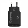 Alimentatore da rete tiemme 3640 usb-a/c 18w nero [3640]