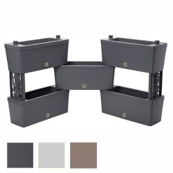 Set 5 fioriere componibili bama brick 59x23x27cm/tortora [32022]