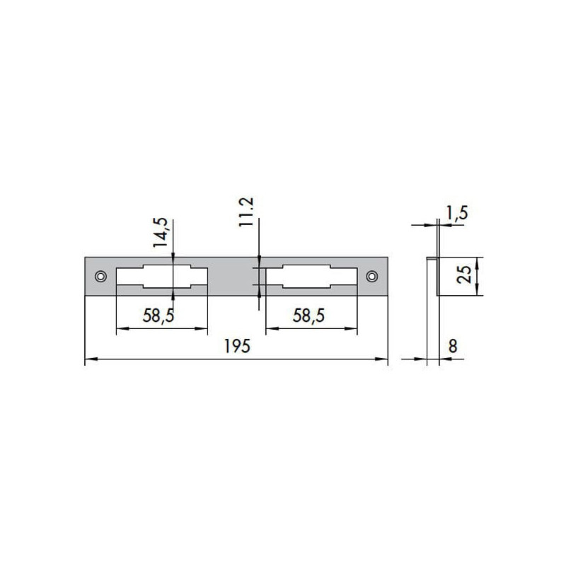 Contropiastra angolare cisa 06226 per serrature in legno [06226.00.0]