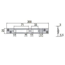 Contropiastra cisa 06462 per serratura in alluminio [06462.01.0]