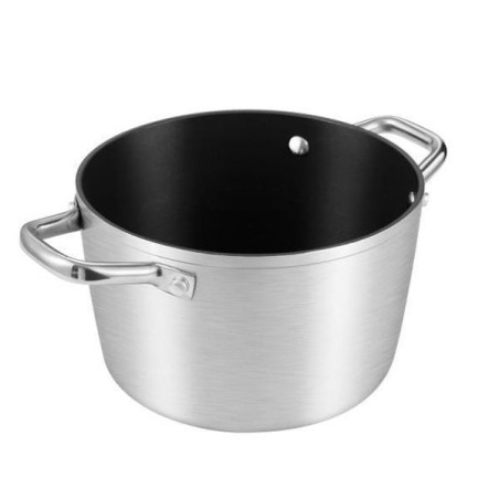 Casseruola pentole agnelli platinum con 2 manici 24l argento [606864]