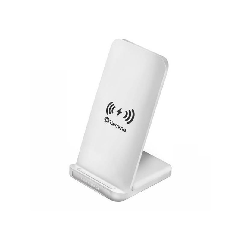 Supporto con caricatore tiemme per smartphone usb-a/c/wireless/nero