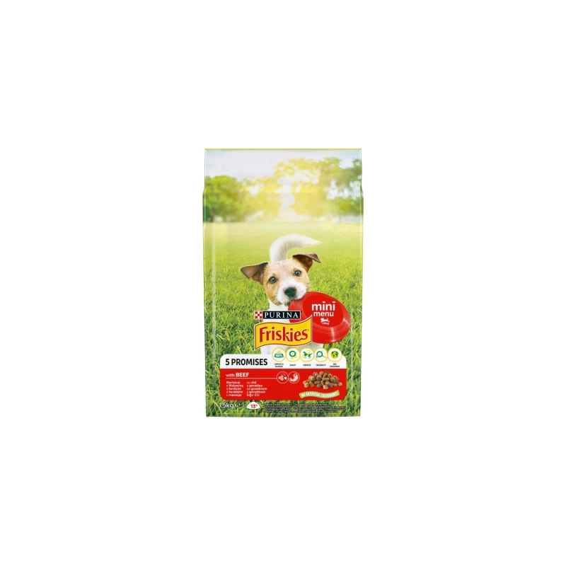 cibo per cani purina friskies con manzo 1,5 kg