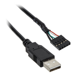 Cavo usb aquacomputer spina a a connettore femmina 5 pin 200cm nero
