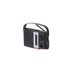 Radio portatile xjump multibanda ad alimentazione solare usb/microsd/nero