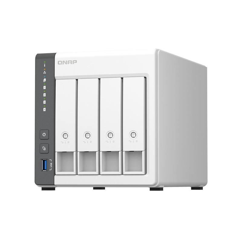 server nas qnap ts-433-4g cortex a55/4 bay/4gb/tower/bianco