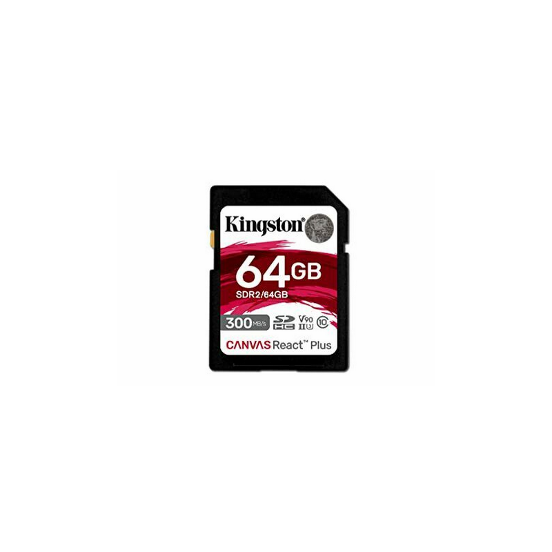 Scheda memoria kingston canvas react plus sdxc uhs-ii 300r 64gb