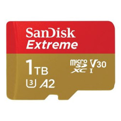 1tb scheda microsdxc sandisk extreme 190/130 mb/s a2 c10 v30 con