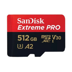 512gb scheda microsdxc sandisk extreme pro 200/140 mb/s a2 c10 v30