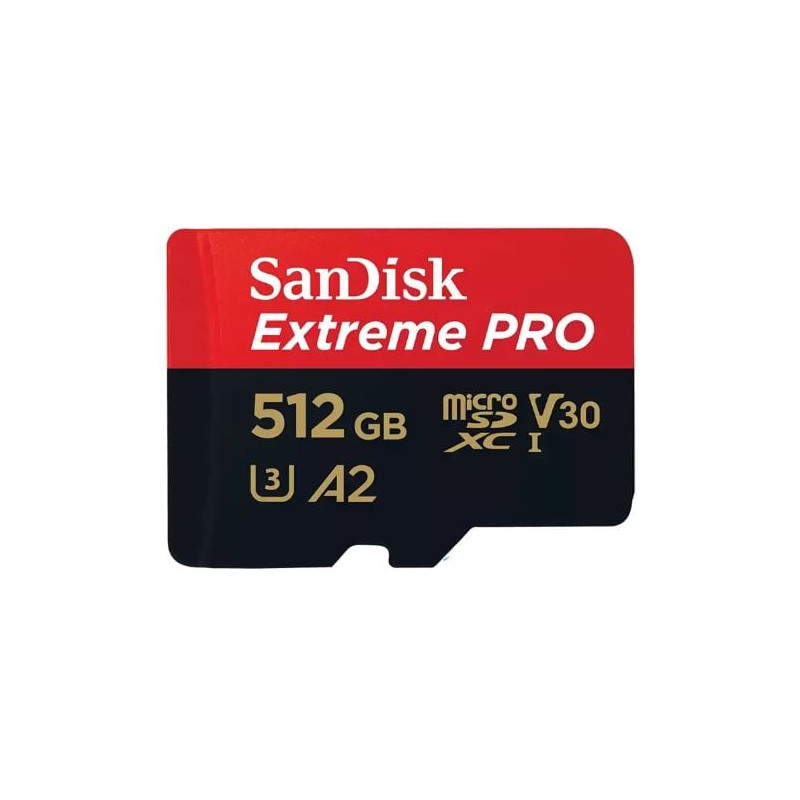 512gb scheda microsdxc sandisk extreme pro 200/140 mb/s a2 c10 v30