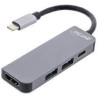 Hub multifunzione inline usb 3.2 1xusb-c/2xusb-a/hdmi grigio