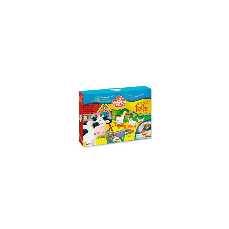 Pasta da modellare 'farm' con formine e scenario 3d -