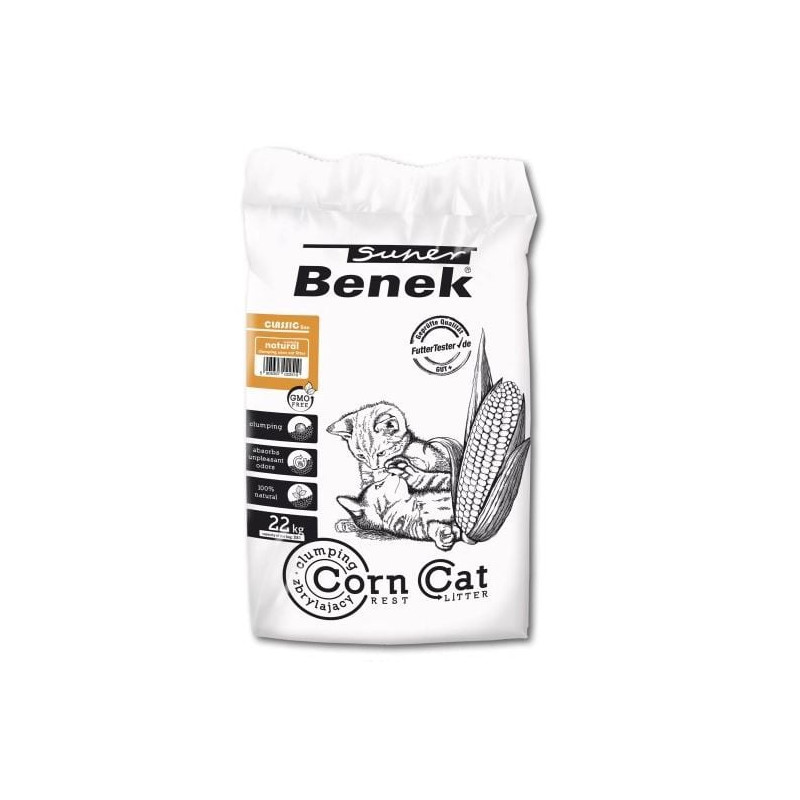Lettiera per gatto super benek corn classic mais naturale 35l 22kg