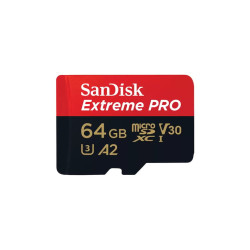 64gb scheda microsdxc sandisk extreme pro uhs-i nero/rosso [sdsqxcu-064g-gn6ma]