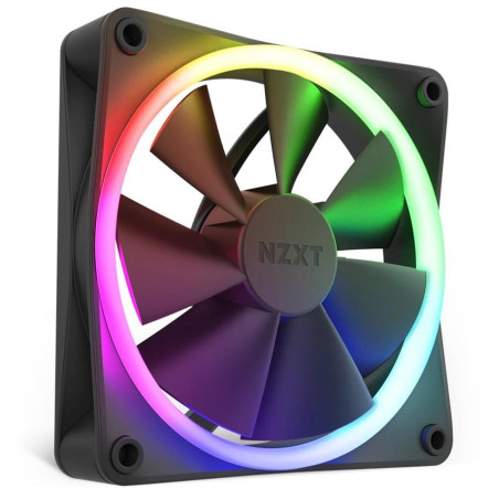 Ventola 120x120x26 nzxt f120 rgb nero [rf-r12sf-b1]