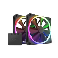 Ventola 140x140x26mm nzxt f140 rgb twin nero 2pz [rf-r14df-b1]