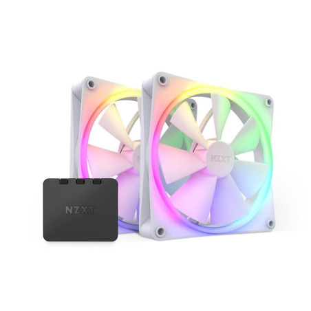 ventola 140x140x26mm nzxt f140 rgb twin bianco 2pz [rf-r14df-w1]