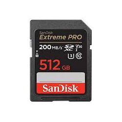 512gb scheda sdxc sandisk extreme pro 140/200 mb/s c10 v30 nero [sdsdxxd-512g-gn4in]