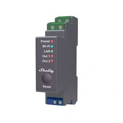 Rele' shelly pro 2 wi-fi, lan bluetooth grigio [shelly pro