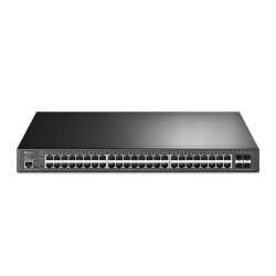 Switch tp-link jetstream 48-port 10ge poe+ 500w nero [tl-sg3452xp]