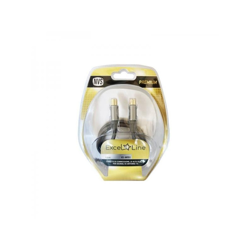 Cavo antenna nuovavideosuono iec/5mm/1m/nero [xclant01]