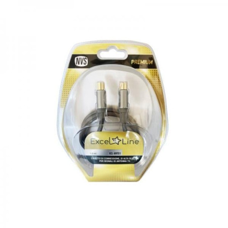 Cavo antenna nuovavideosuono iec/5mm/1m/nero [xclant01]