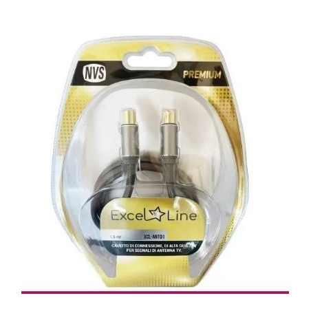 Cavo antenna nuovavideosuono iec/5mm/3m/nero [xclant03]