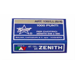Punti cucitrice zenith 10x1000 punti 130/ll 6/4 lega [0301306401]