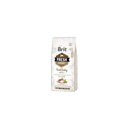 Cibo secco per cani brit fresh turchia con piselli light fit &
