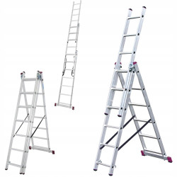 Scala krause in alluminio multiuso rp 3x6 4.85m argento [30368]