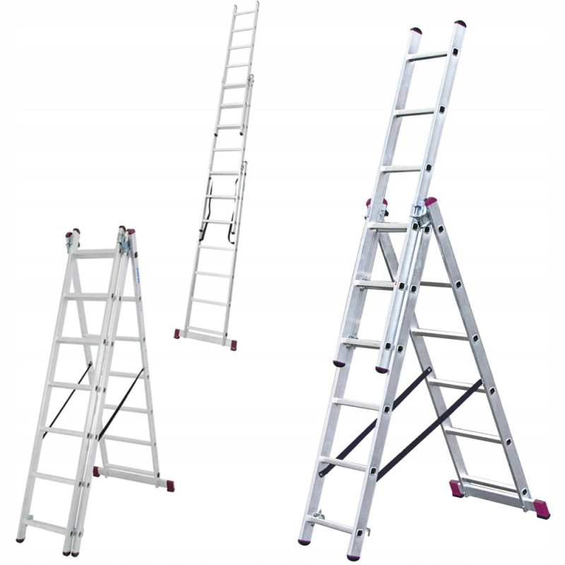 Scala krause in alluminio multiuso rp 3x6 4.85m argento [30368]