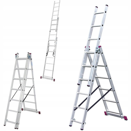 Scala krause in alluminio multiuso rp 3x6 4.85m argento [30368]