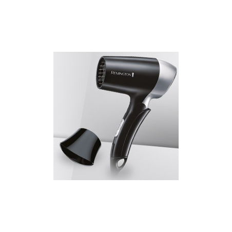 asciugacapelli da viaggio - nero, argento - remington [d2400]