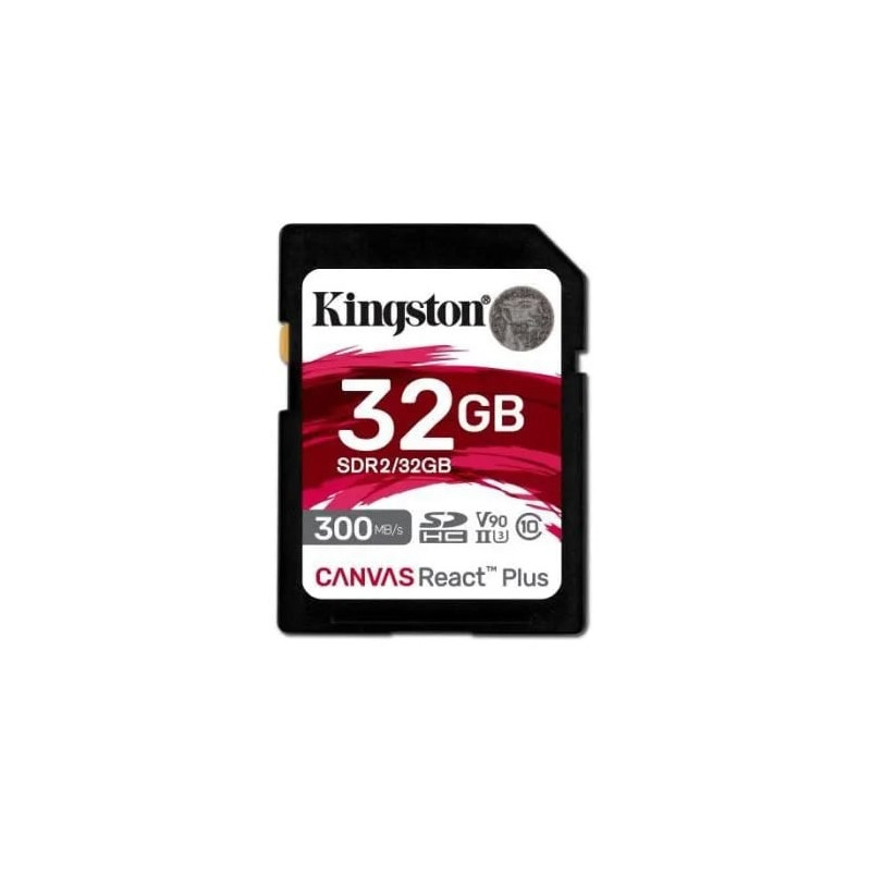 32gb scheda sd kingston react plus uhs-ii u3 [sdr2/32gb]
