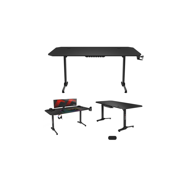 Scrivania da gioco huzaro hero 4.7 nero [153-kg-biu-hzro-030]