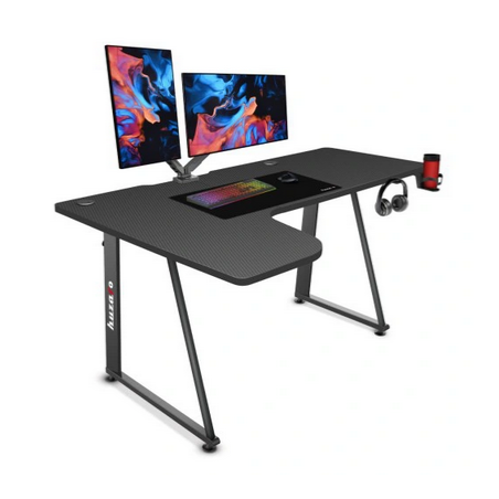 Scrivania da gioco huzaro hero 7.7 nero [823152463-62]