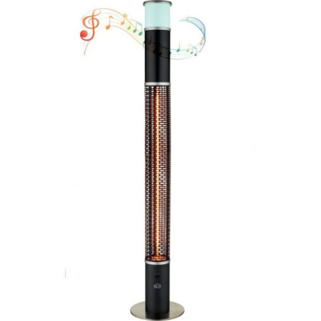 Termoventilatore dcg sa9321 waterproof,luci led+cassa bluetooth,h