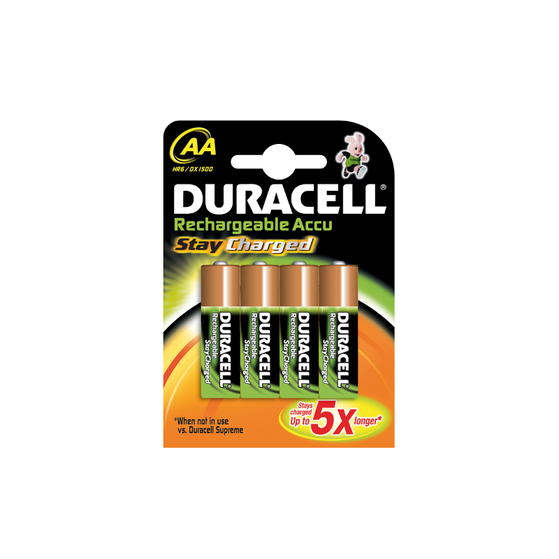 Pila ricaricabile duracell 4 pz. staycharged aa stilo b4 [75071755]