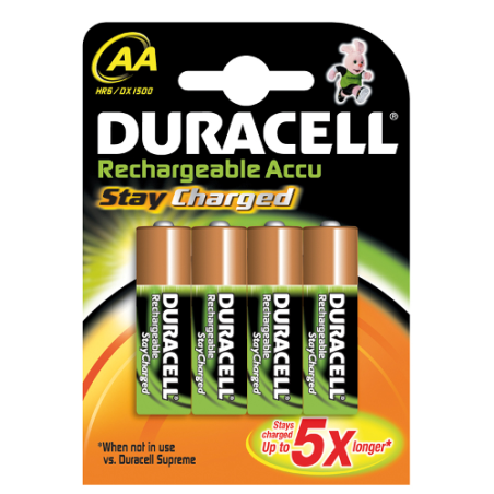 Pila ricaricabile duracell 4 pz. staycharged aa stilo b4 [75071755]