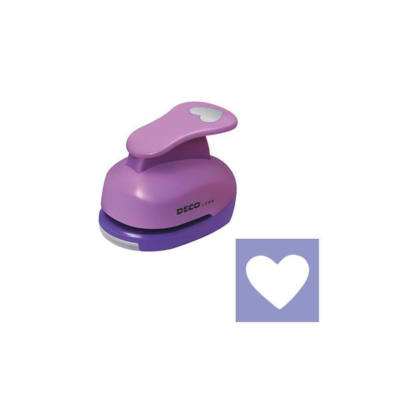 Fustella cwr 10980/6 38mm cuore rosa-porpora [10980/6]