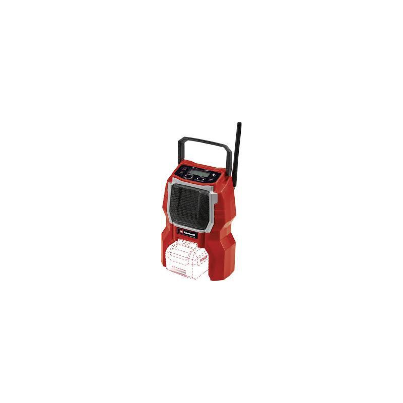 Radio da cantiere einhell tc-ra 18 li bt fm/bluetooth/rosso [3408017]