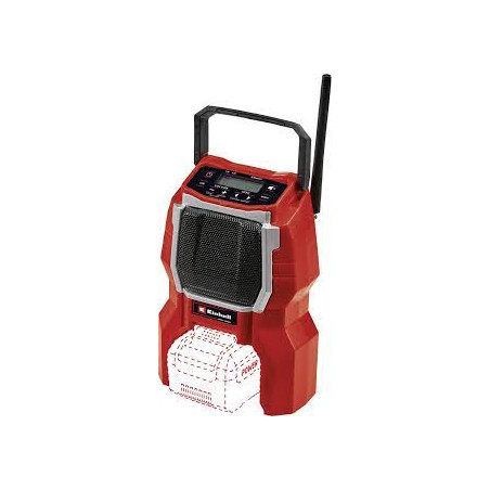 Radio da cantiere einhell tc-ra 18 li bt fm/bluetooth/rosso [3408017]